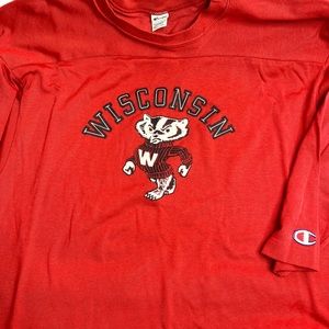 Vintage Wisconsin Champion Hockey Jersey Mens XL